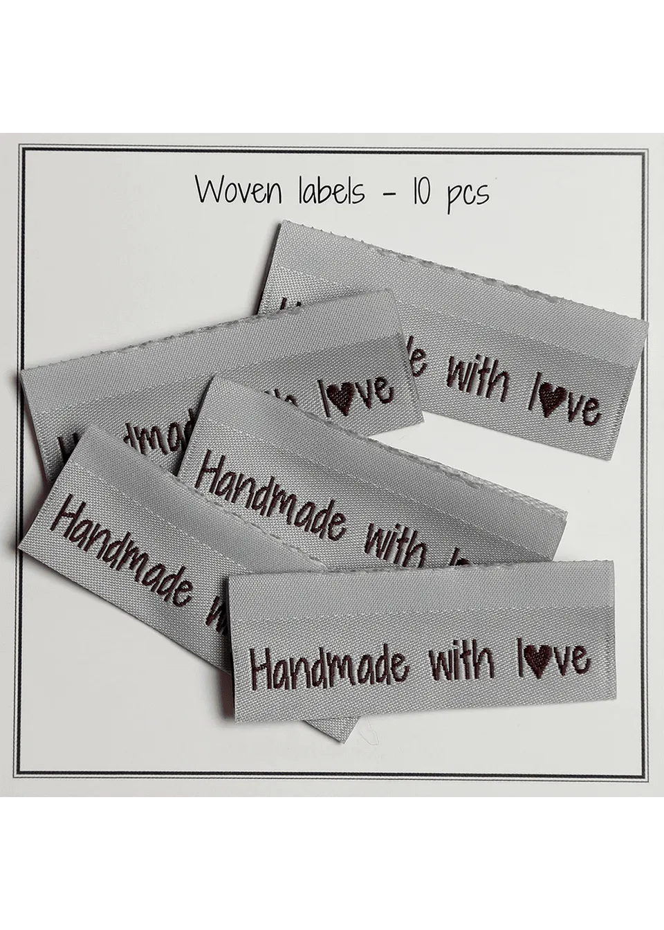 Go Handmade Handmade with love merkelapp lyseblå 10 stk