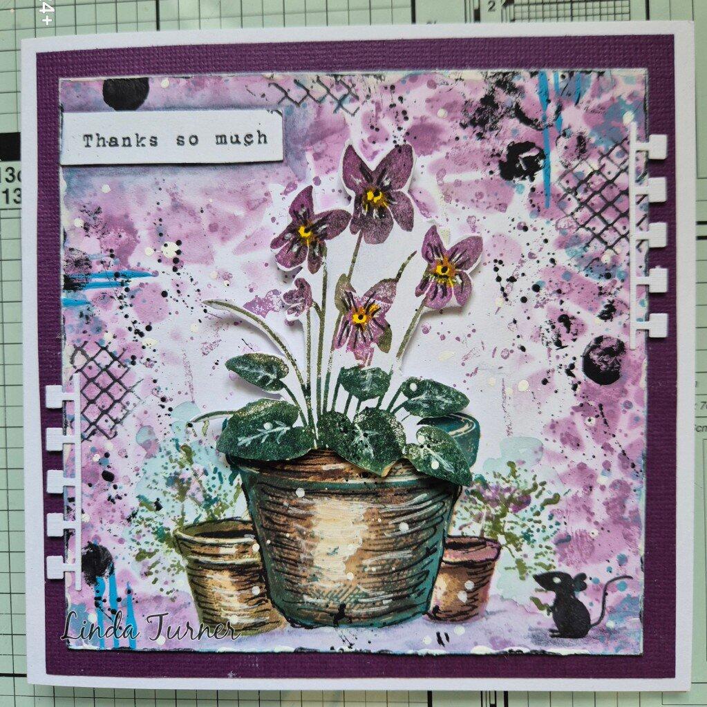 Tracy Evans Design TE062 Blossoms of Hope stempel A5 blomst