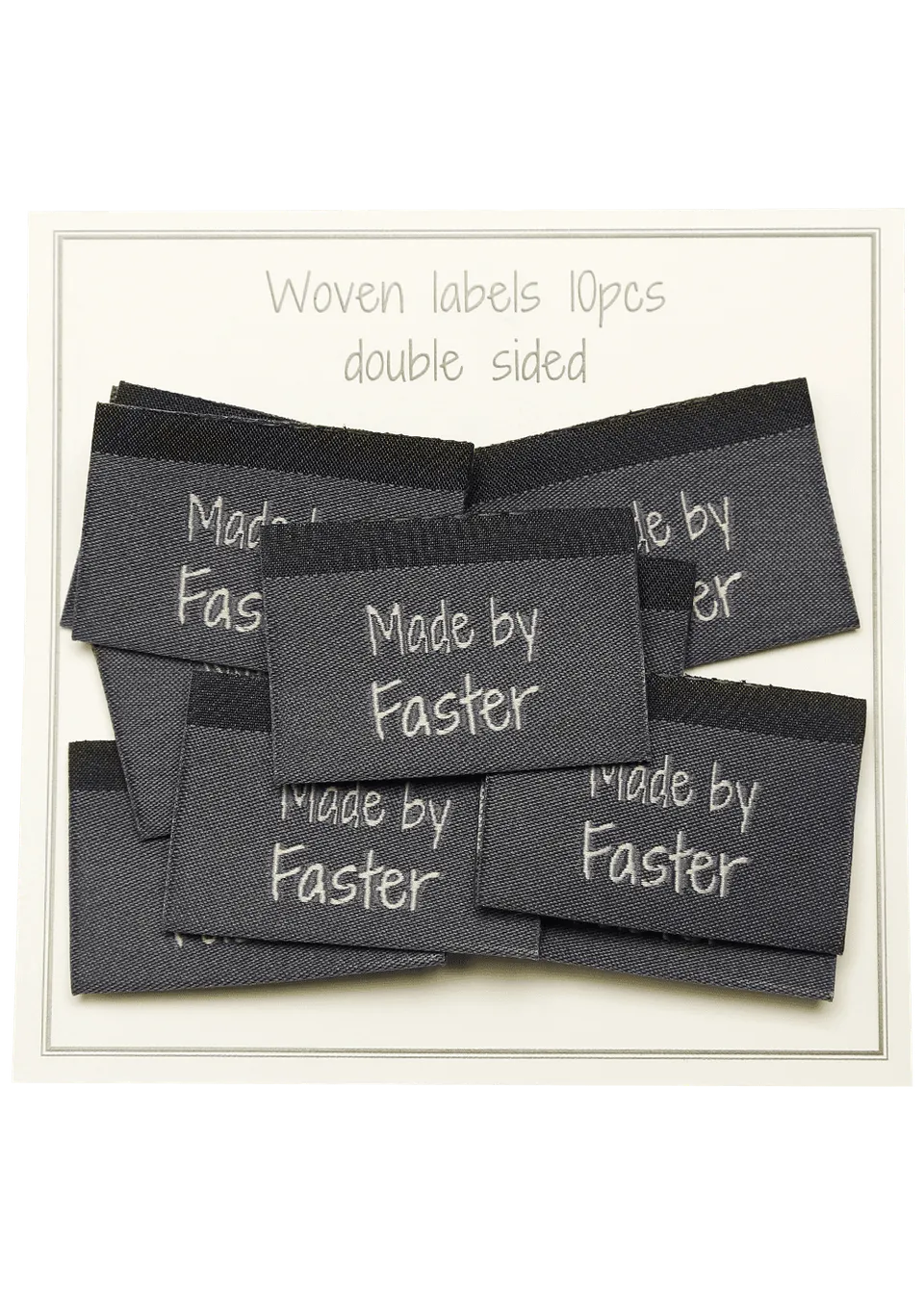 Go Handmade merkelapper grå 35x19 mm 10 stk made by faster