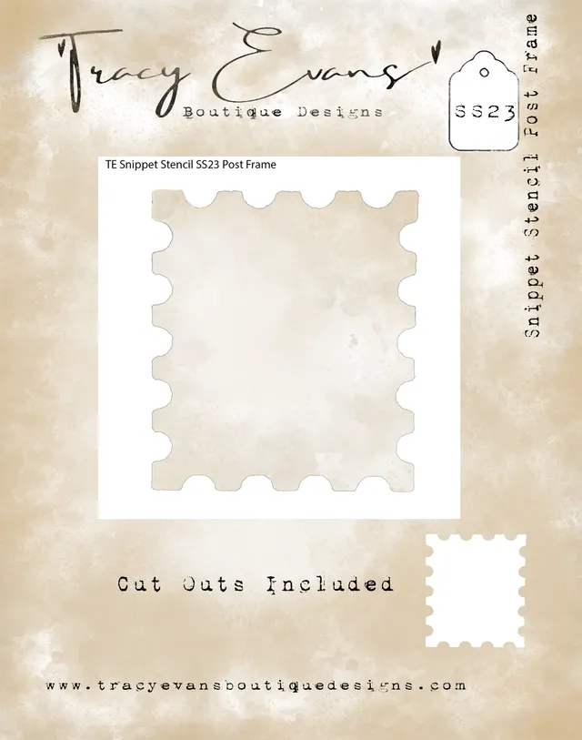 Tracy Evans Design SS023 sjablong Post Frame 4x4 tommer