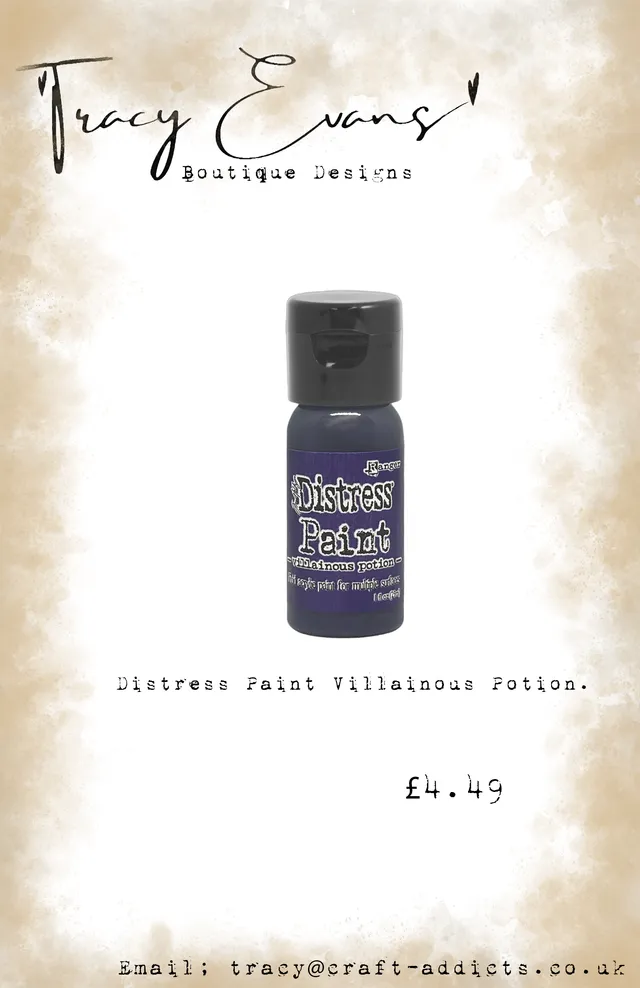 Tim Holtz Distress Paint akrylmaling Villainous Potion DI124 lilla
