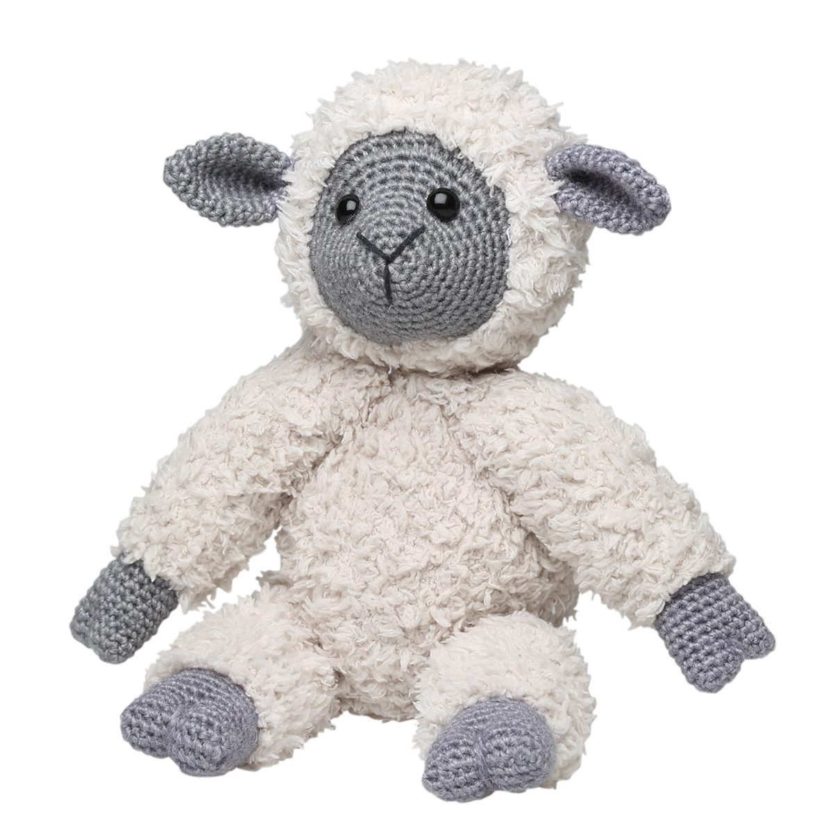 Go Handmade Teddy heklesett bamse beige grå 30 cm