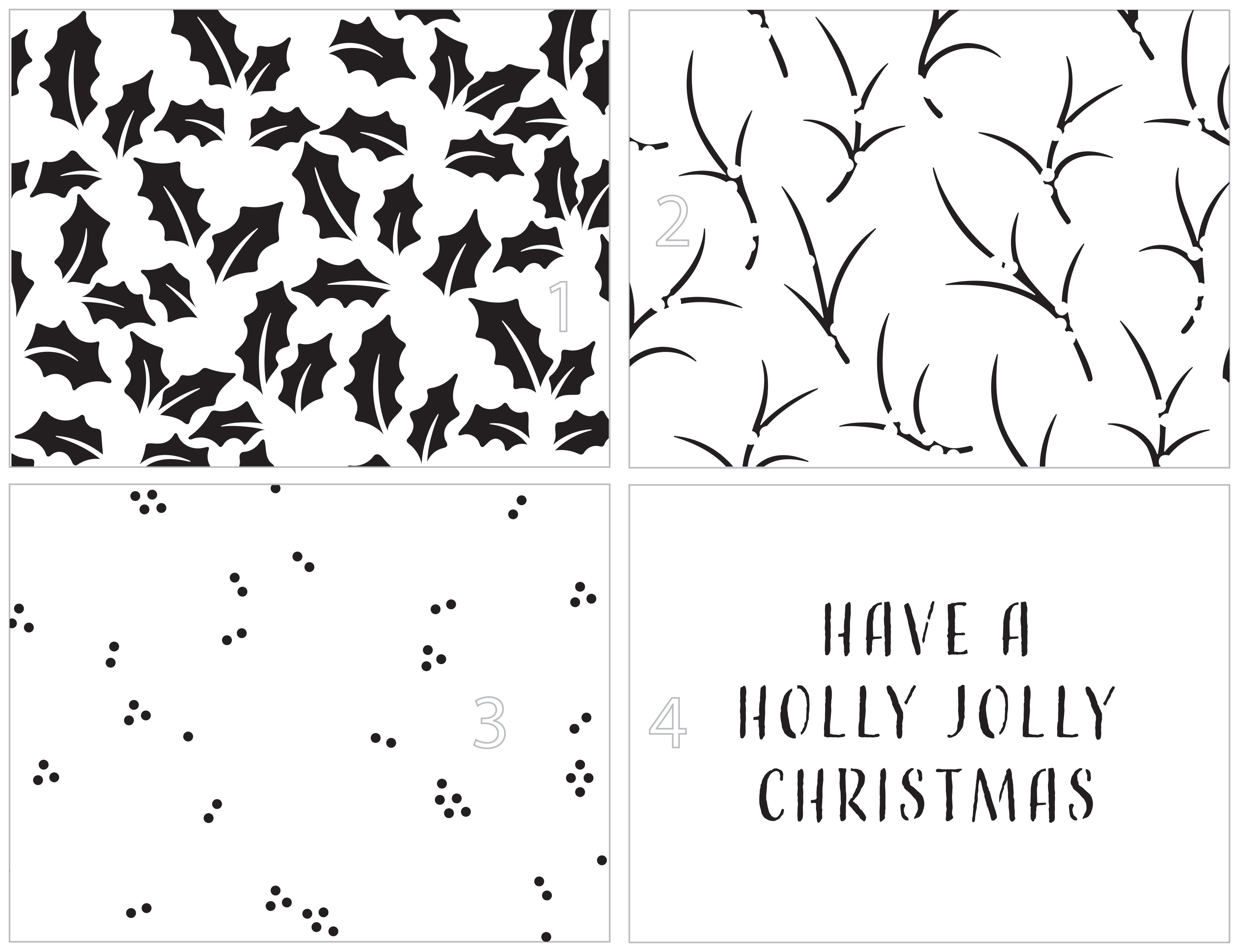 The Crafters Workshop TCW6053 sjablong Layered A2 Holly Background