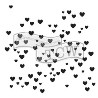 The Crafters Workshop TCW791 Micro Hearts sjablong 6x6 småhjerter