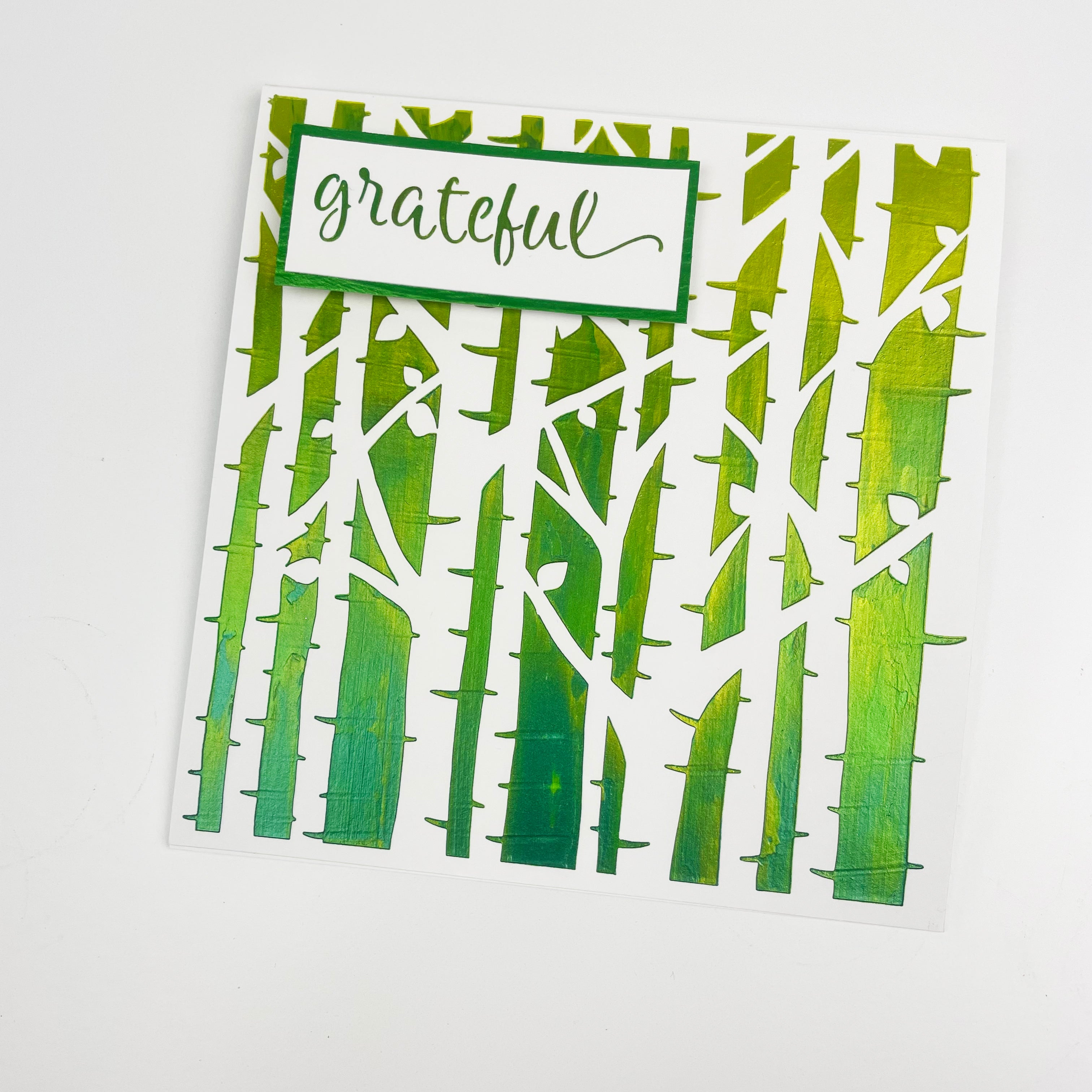 The Crafters Workshop TCW1052 Birch Trees sjablong 6x6 bjørk