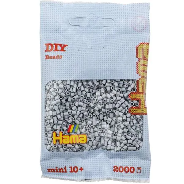 Hama Mini perler lysegrå 2000 stk 2,5 mm