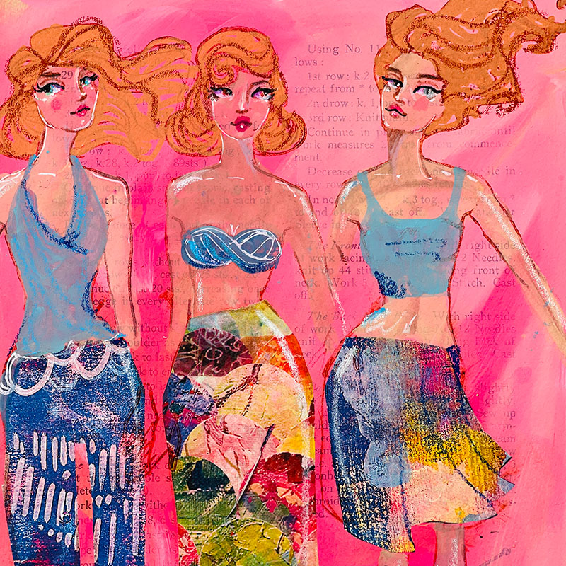 Jane Davenport Paper Doll ansiktsstempel figur