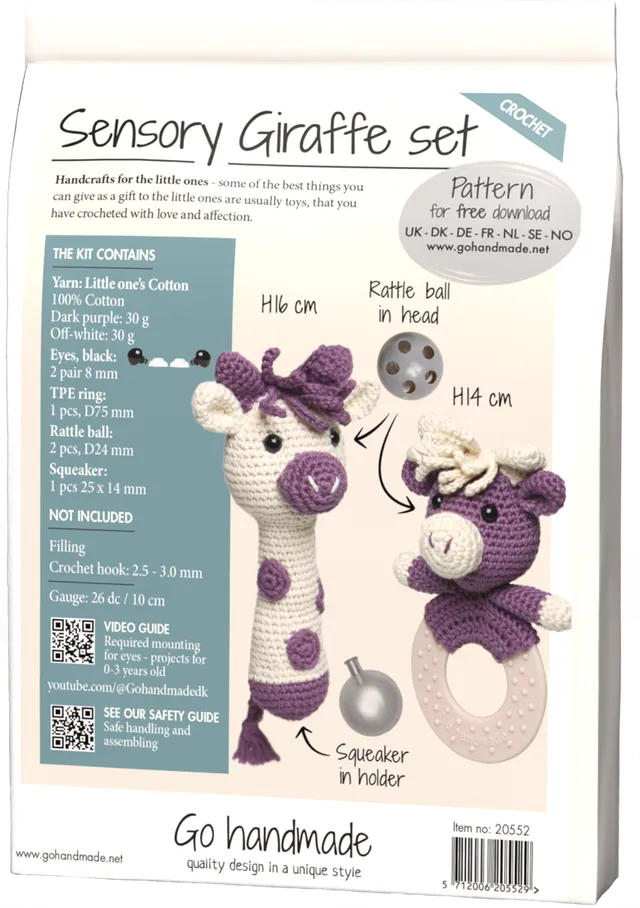 Go Handmade Sensory Giraffe heklesett