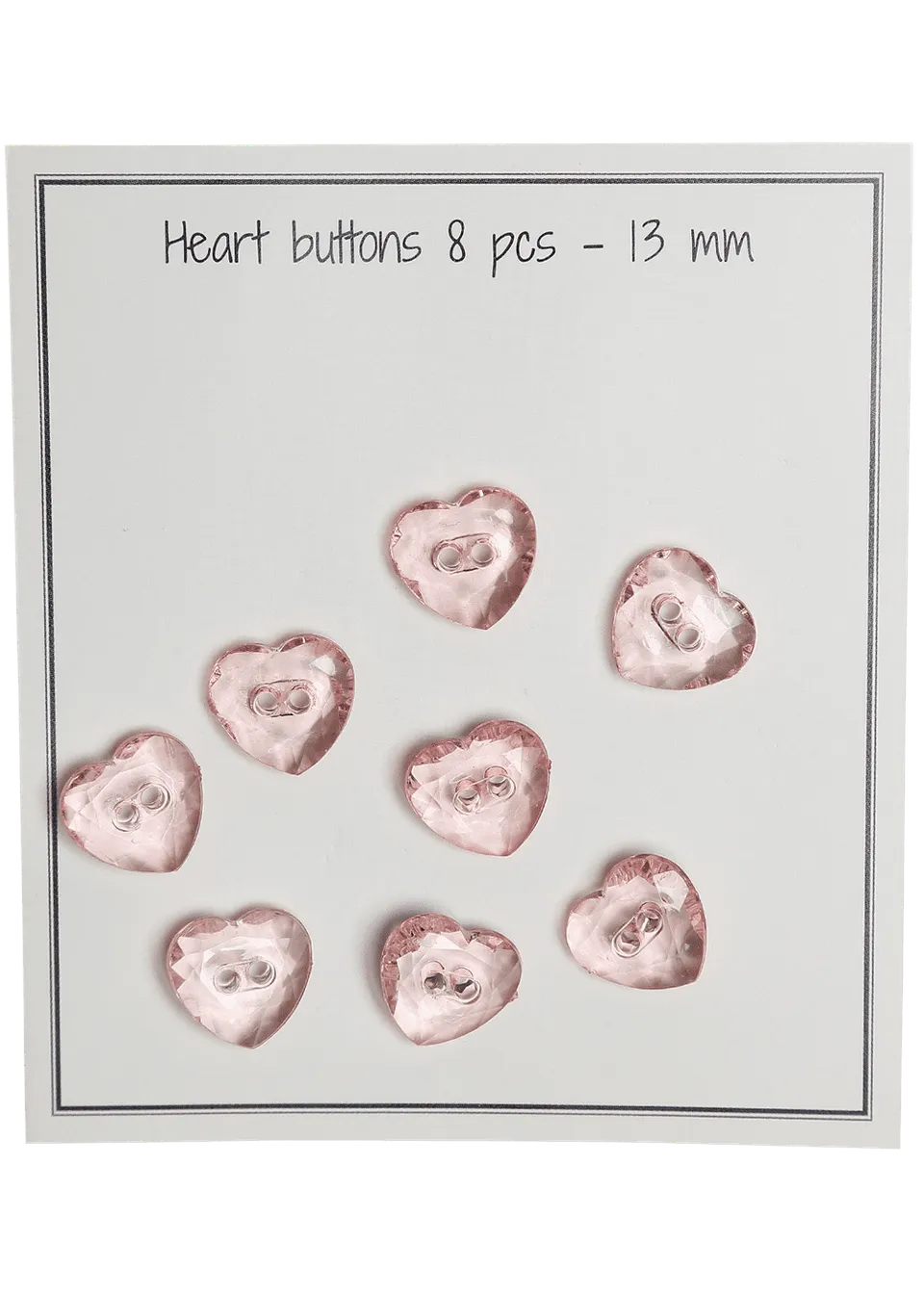 Go Handmade Heart knapper 13 mm vintage rose 8 stk