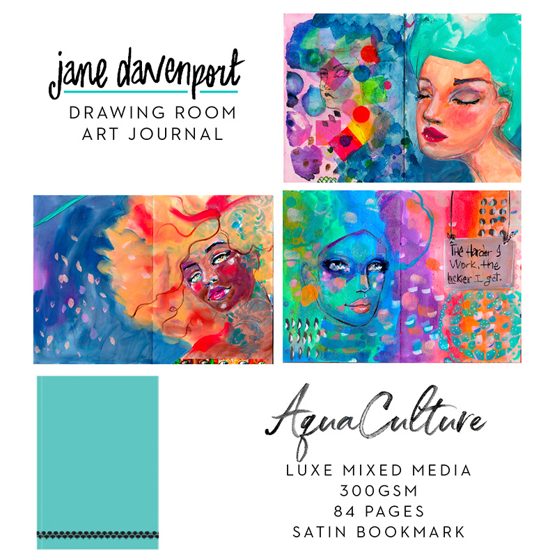 Jane Davenport AquaCulture Drawing Room art journal mixed media