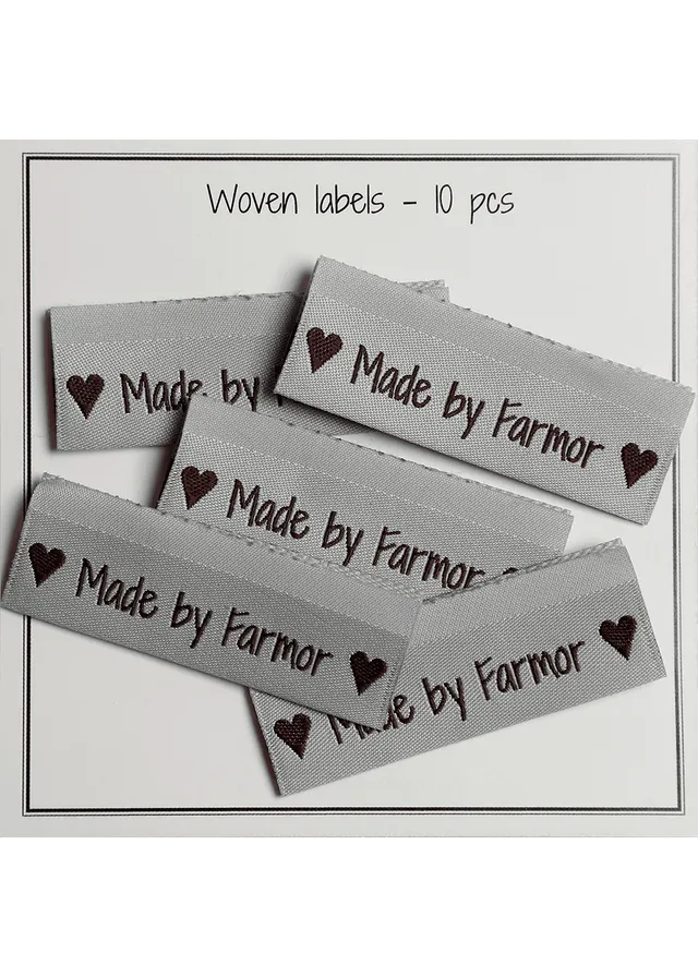Go Handmade merkelapper Made by Farmor lyseblå 10 stk
