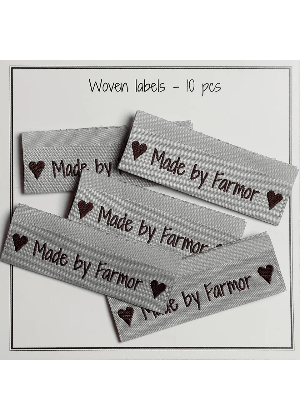 Go Handmade Made by Farmor vevde merkelapper lyseblå 10 stk