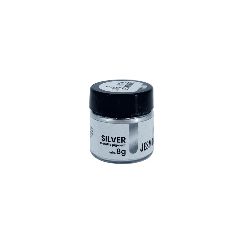 Jesmonite metallic powder 8 g sølv metallglans