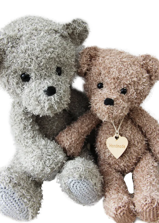 Go Handmade Teddy friends hekleoppskrift 2 størrelser