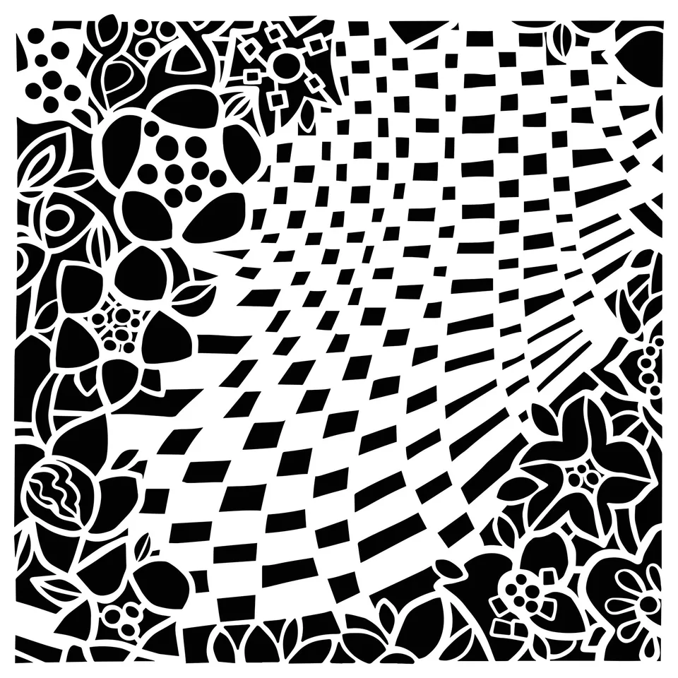 The Crafters Workshop TCW1088s Garden Path sjablong 6x6