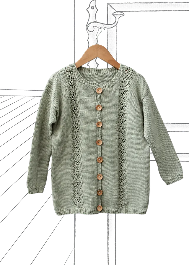 Go Handmade Cardigan Laura strikkeoppskrift 1–12 år