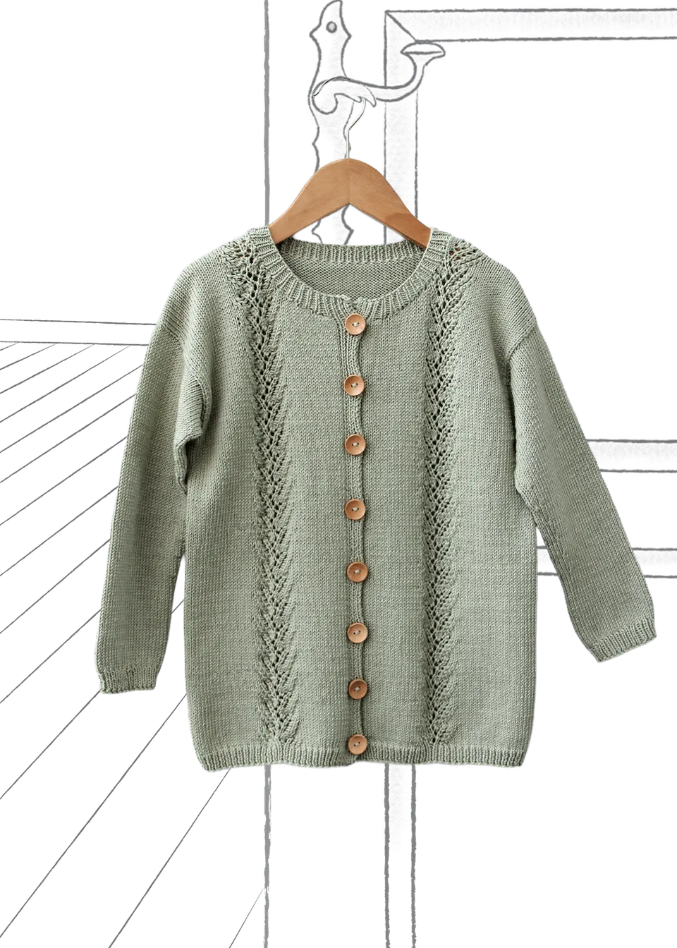 Go Handmade Laura cardigan strikkeoppskrift 1–12 år