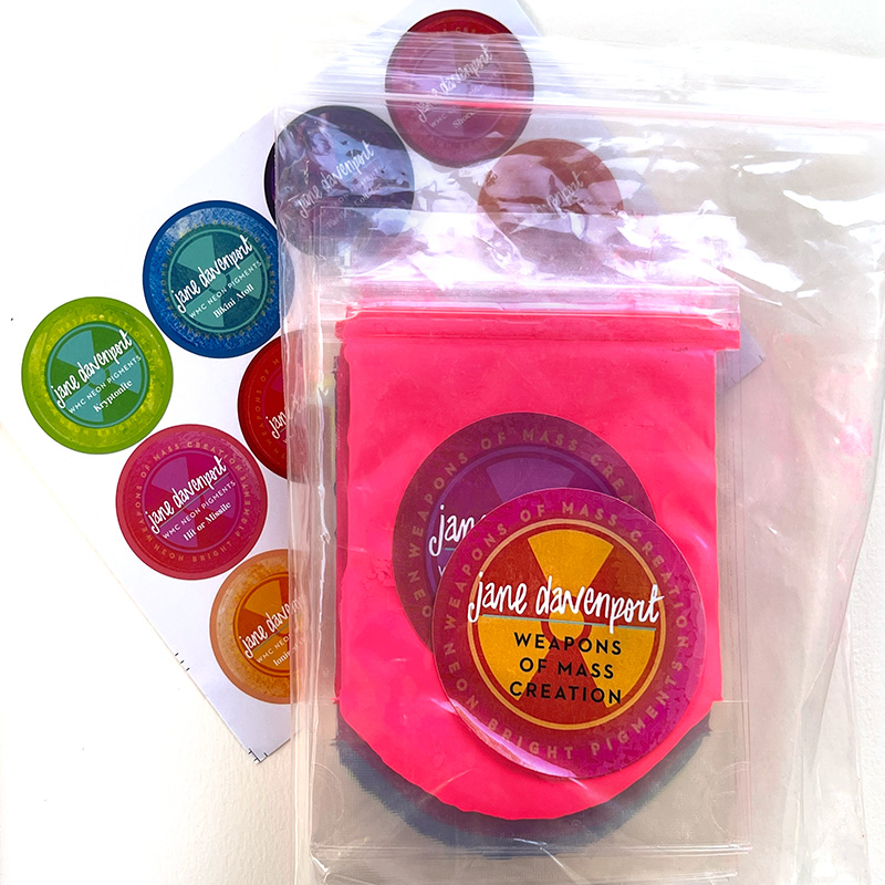 Jane Davenport Neon Pigments pigmentpulver selvlysende