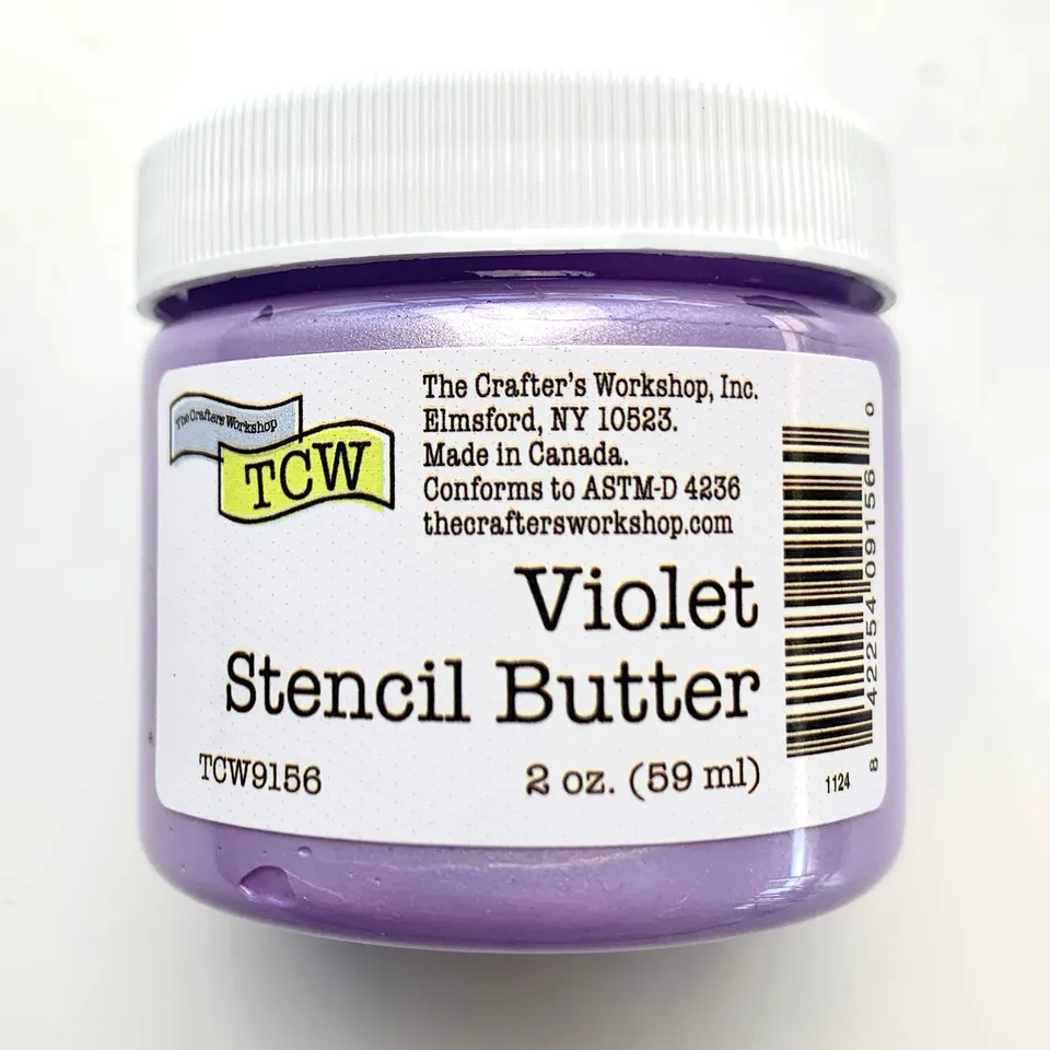 The Crafters Workshop Stencil Butter Violet stencilkrem 2oz shimmer