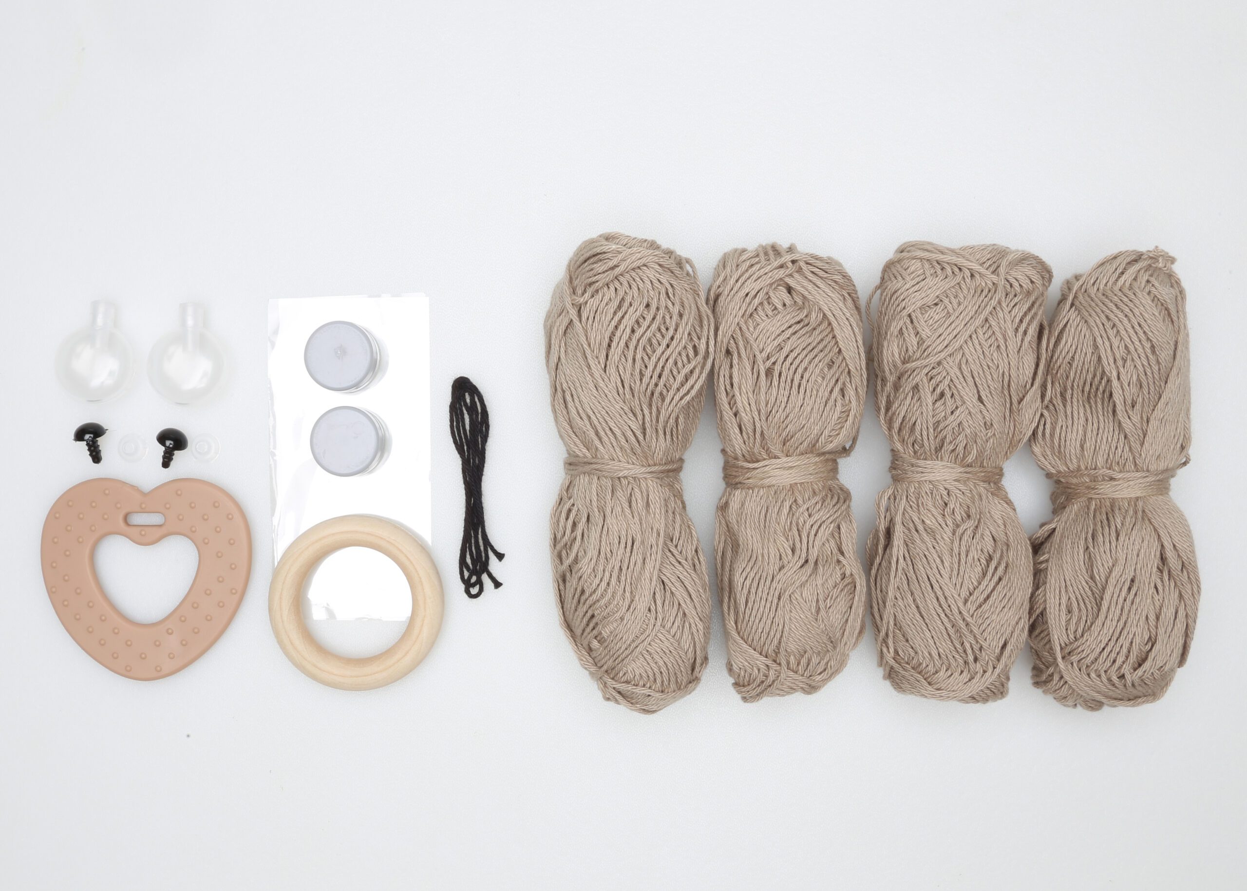 Go Handmade Sanse Teddy heklesett beige