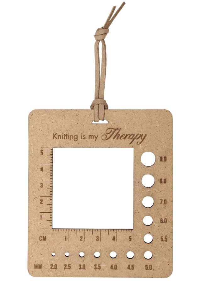 Go Handmade Wooden Ruler strikkemål 9x10,4 cm tre