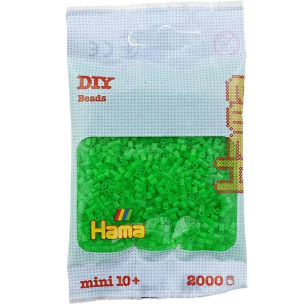 Hama Mini perler neongrønn 2000 stk 2,5 mm