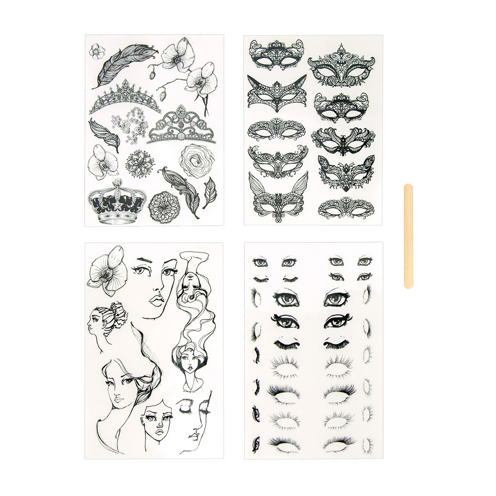 Jane Davenport Masquerade Journal Tattoos rub-on ark