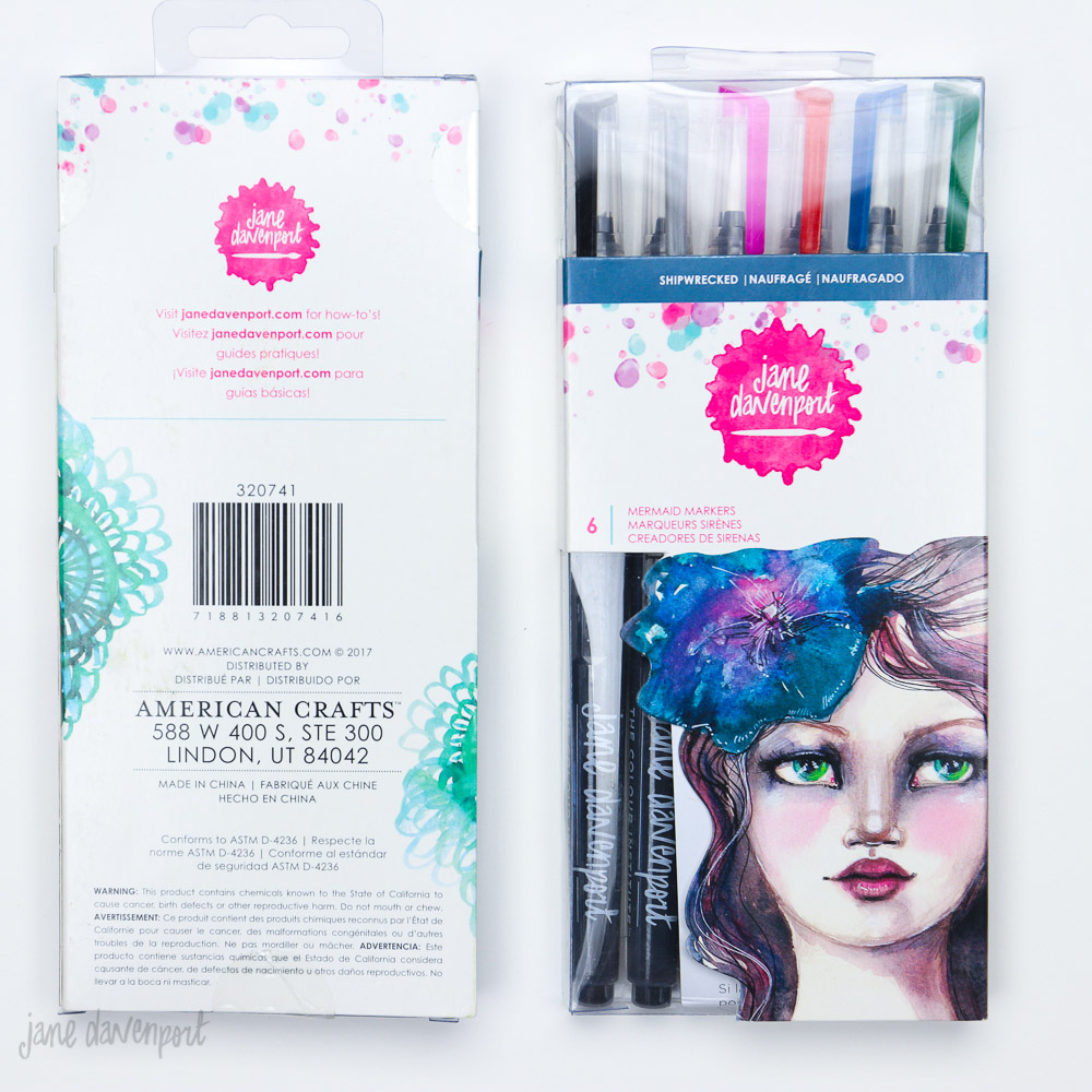 Jane Davenport Mermaid Markers Shipwrecked tusjer mørke
