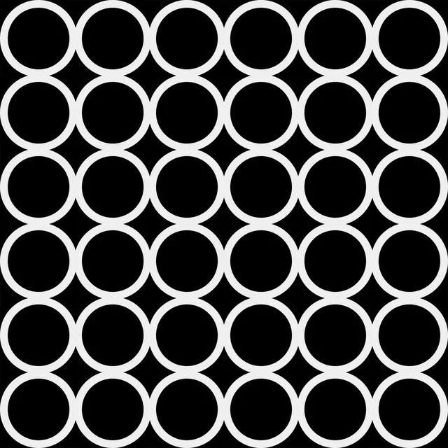The Crafters Workshop TCW1076 Grid of Rings sjablong 6x6