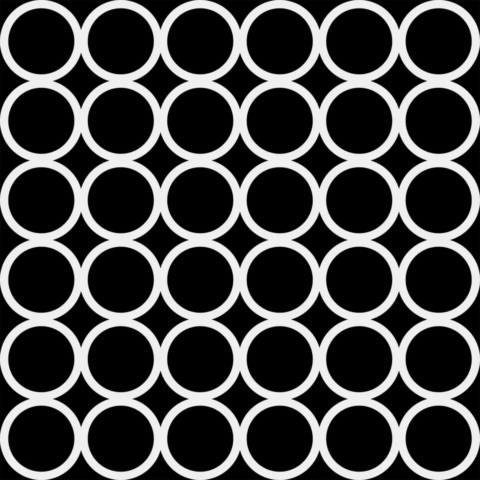 The Crafters Workshop TCW1076 Grid of Rings sjablong 6x6