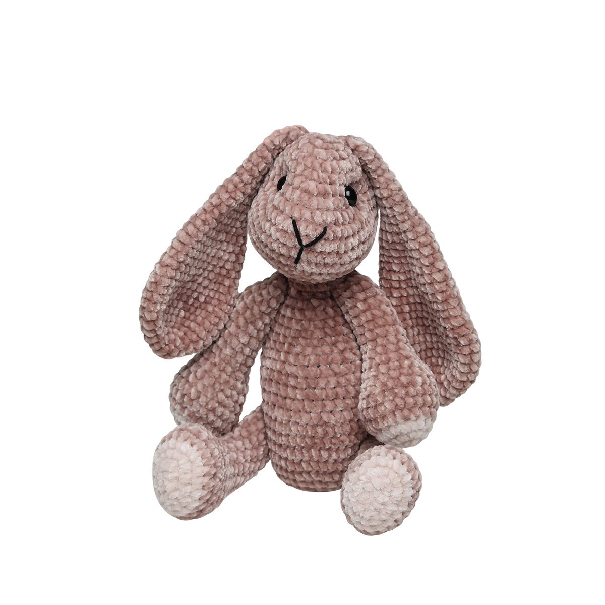 Go Handmade Bunny Friend heklesett 30 cm velur brun