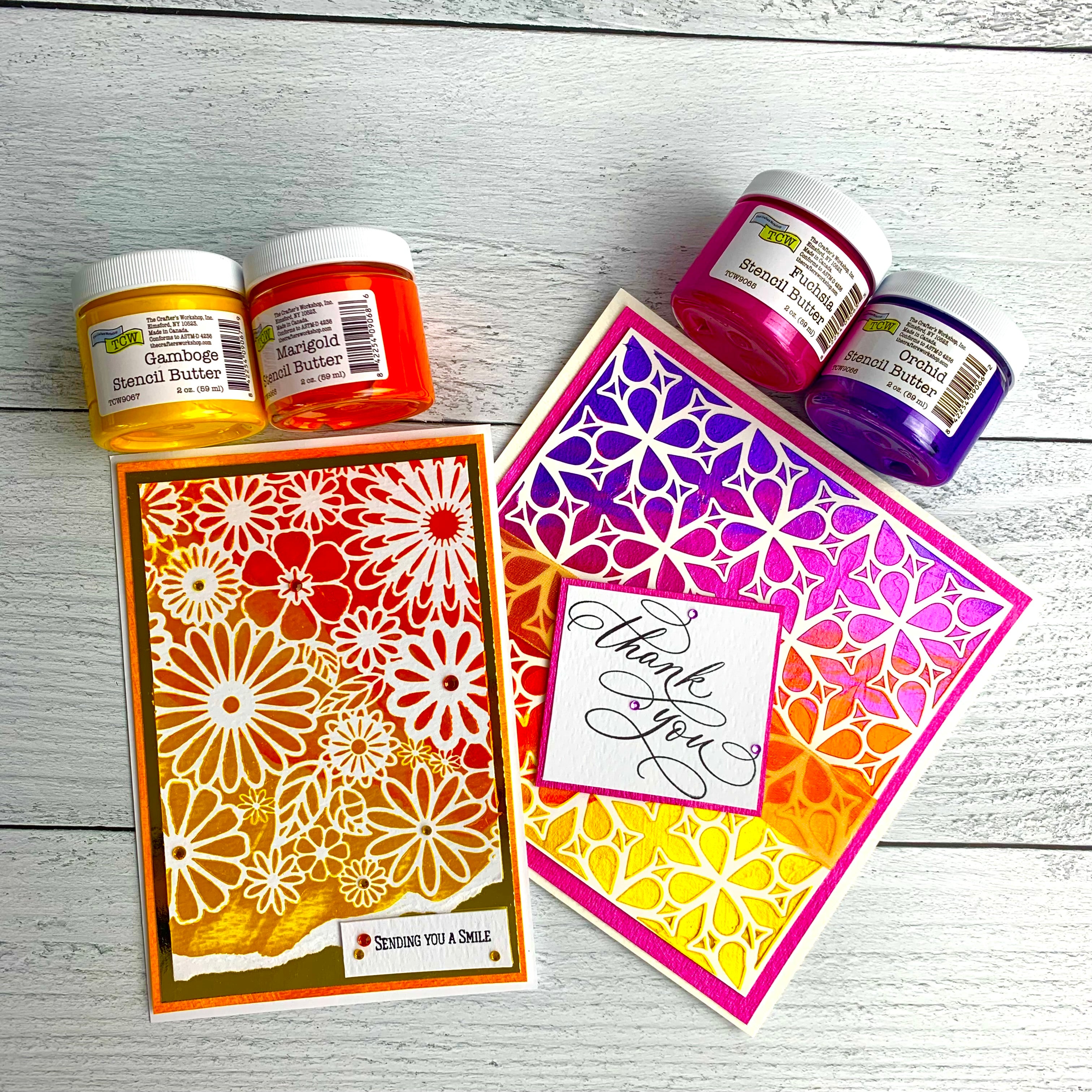 The Crafters Workshop Stencil Butter sjablongpasta Fuchsia 59 ml skimmer