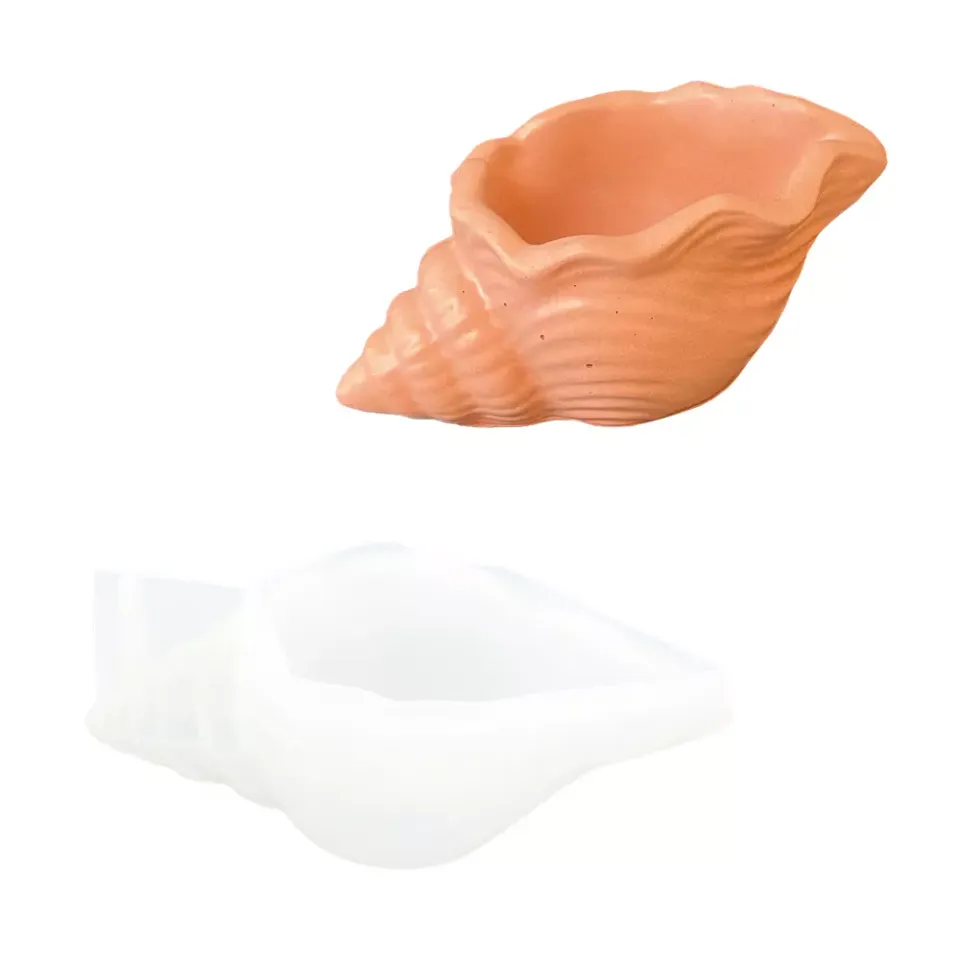 Jesmonite shell silikonform 11x7x5 cm