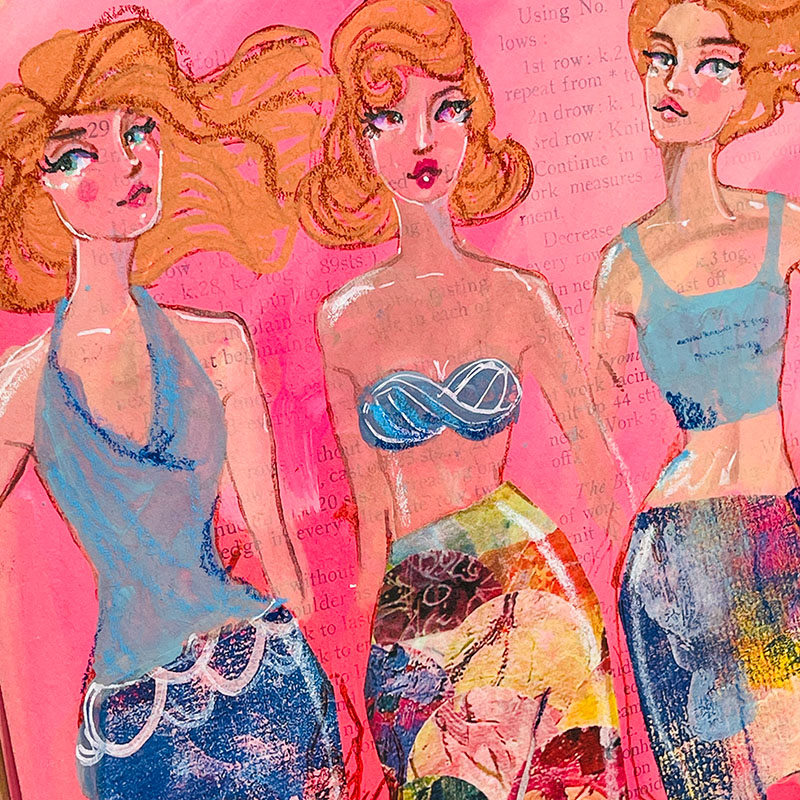 Jane Davenport Paper Doll ansiktsstempel figur