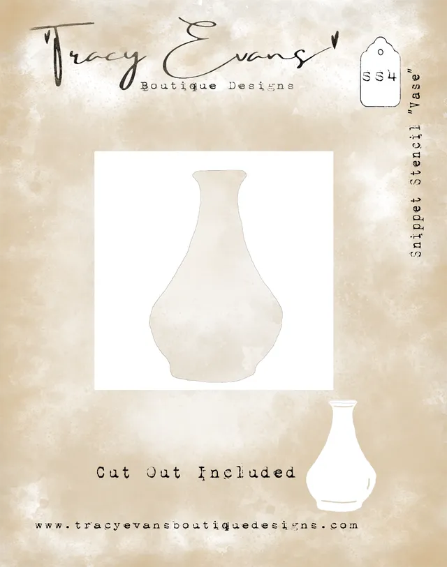 Tracy Evans Design SS004 sjablong vase 10x10 cm