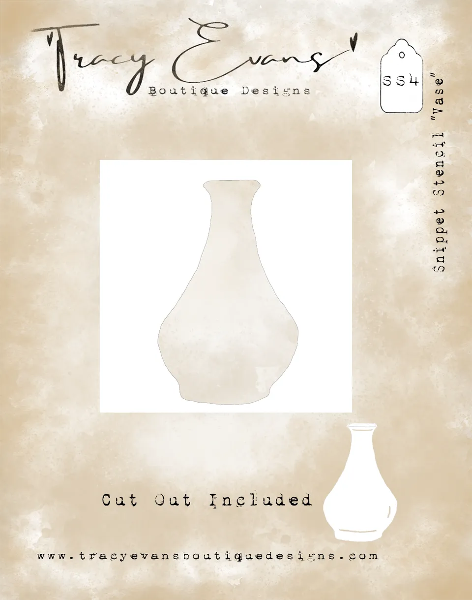 Tracy Evans Design SS004 sjablong vase 10x10 cm