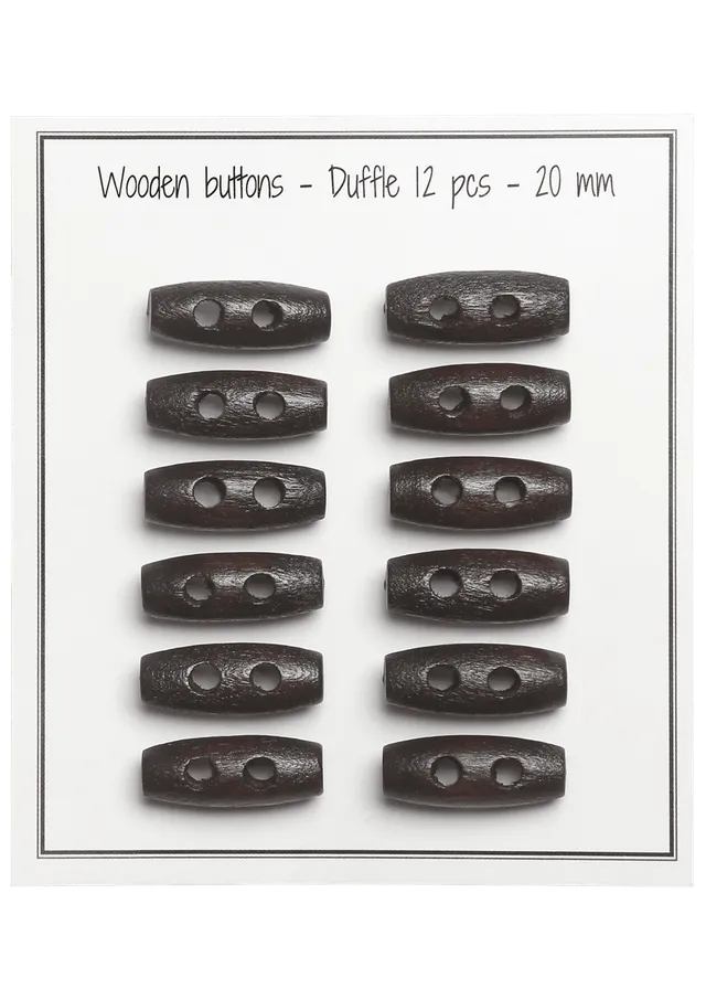 Go Handmade Duffle knapper 20 mm 12-pakning