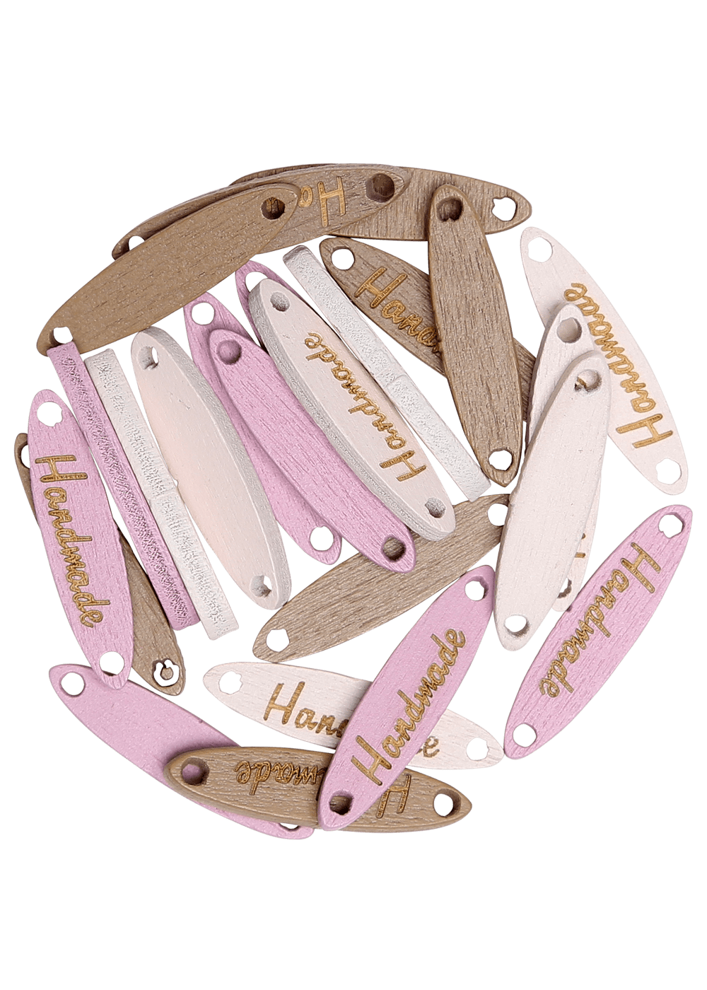 Go Handmade trecharms sett 24-pk med grå mappe