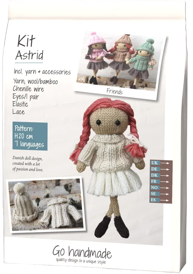 Go Handmade Astrid strikkekit med garn