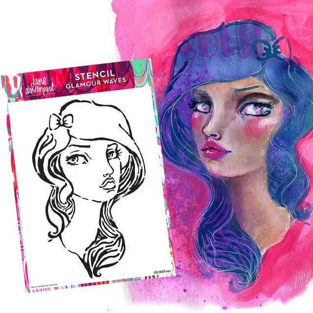 Jane Davenport Glamour Waves sjablong bølger