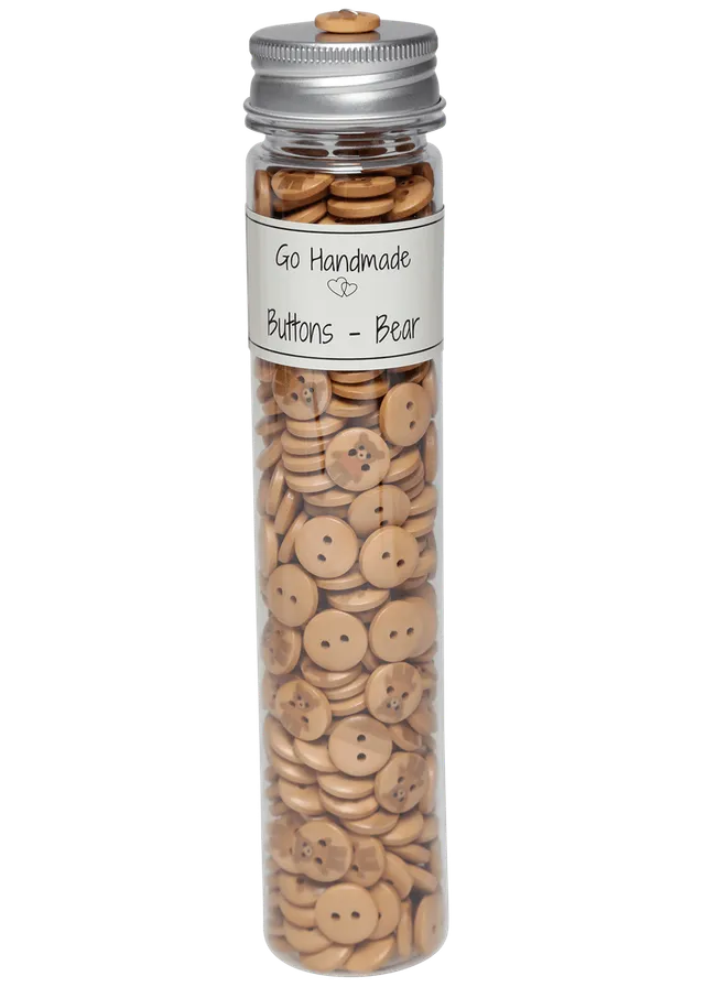 Go Handmade Teddy knapper beige 13 mm 310 stk