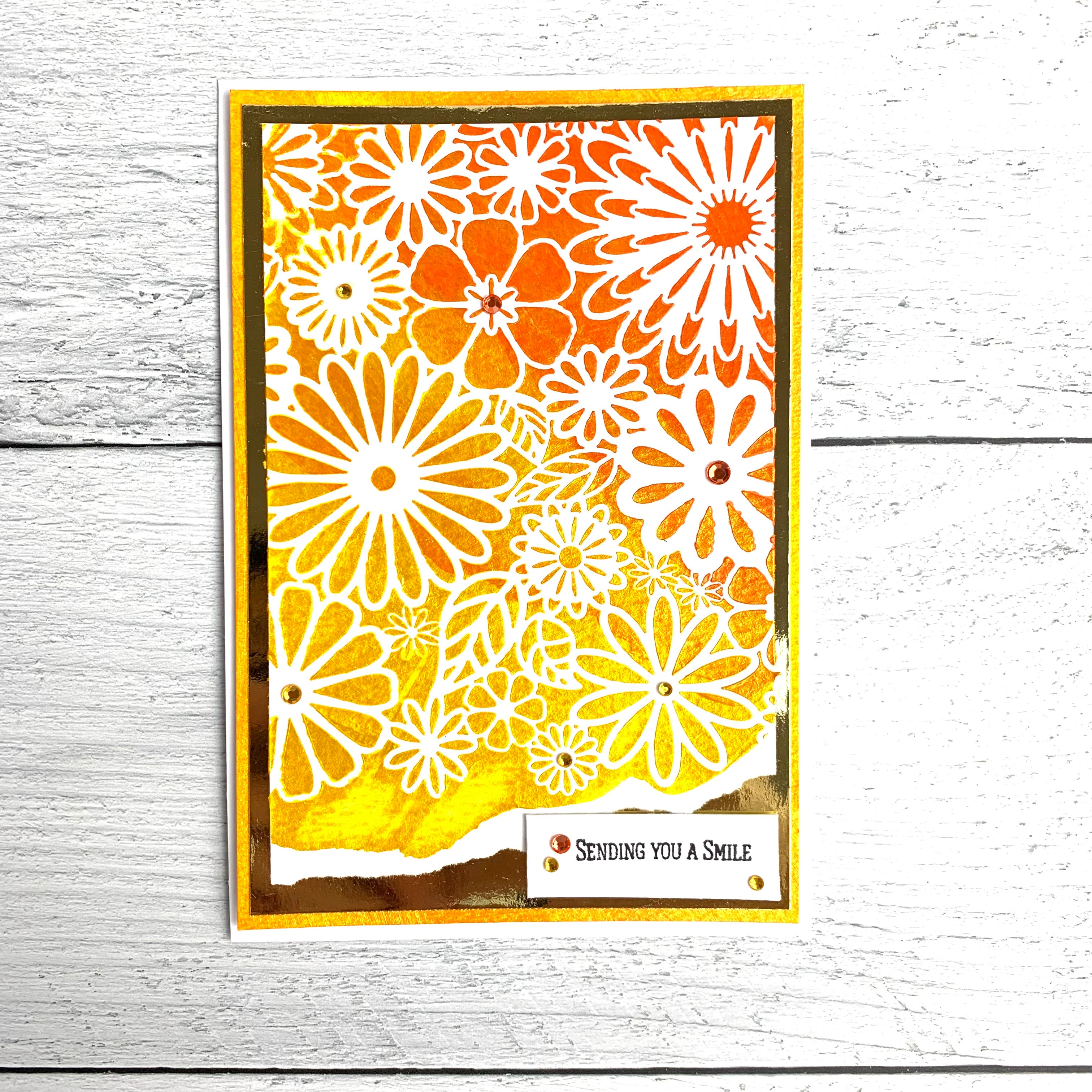 The Crafters Workshop TCW157 Flower Frenzy sjablong 6x6 plast
