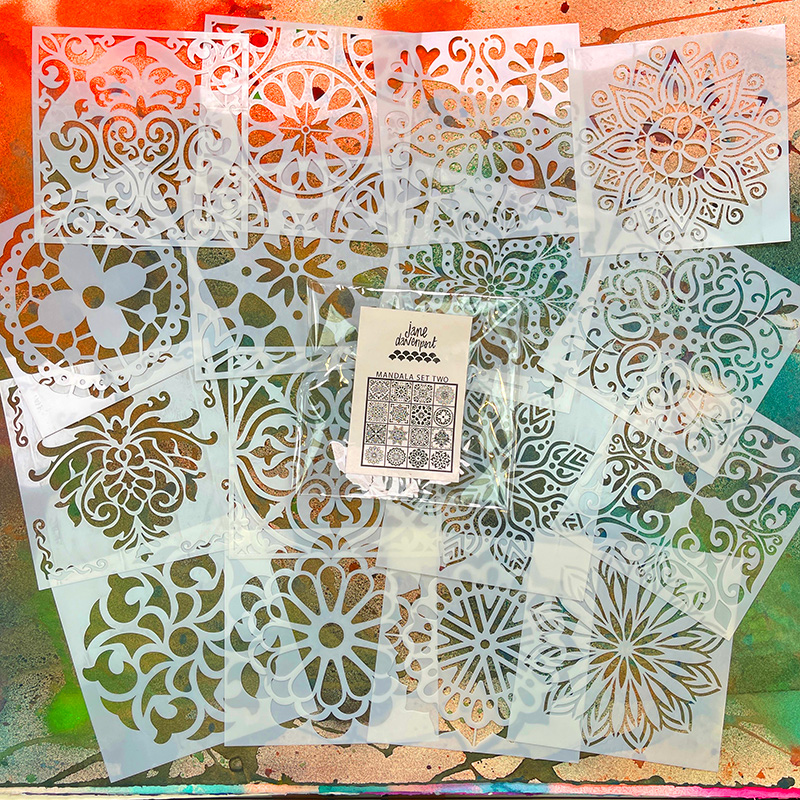 Jane Davenport Mandala Mega Value sjablongsett mandala