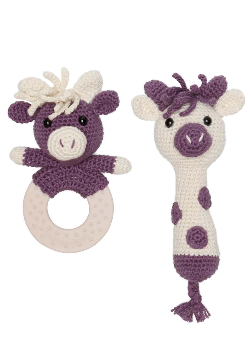 Go Handmade heklesett sansesjiraff med rangle og bitering