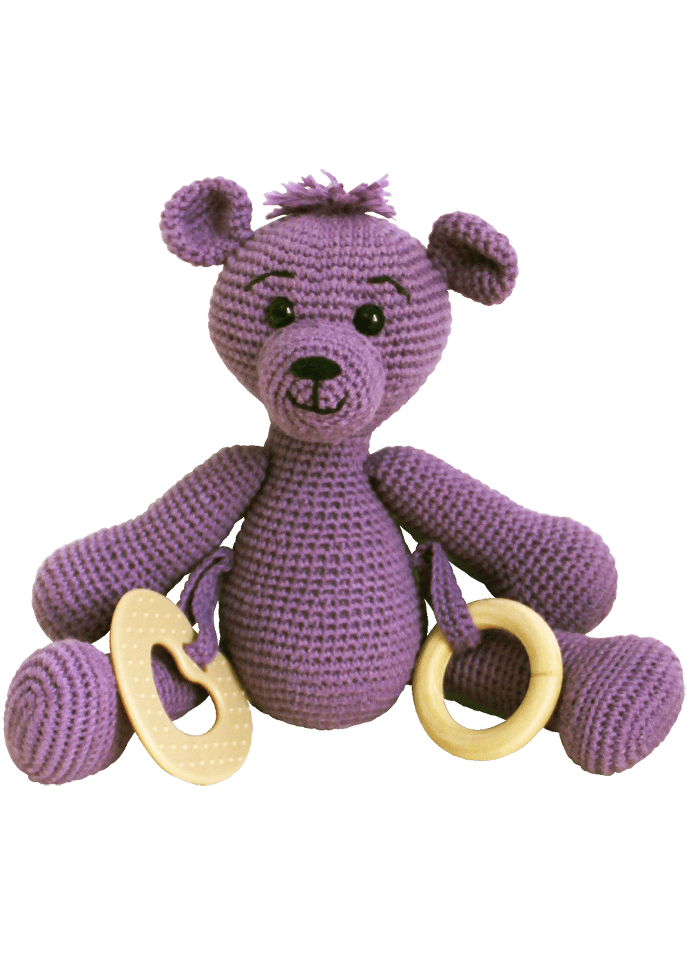 Go Handmade Sanse Teddy heklesett lilla bomull