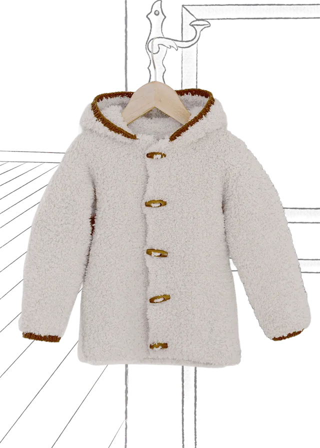 Go Handmade À capuche Teddy strikkeoppskrift 1–12 år hettegenser
