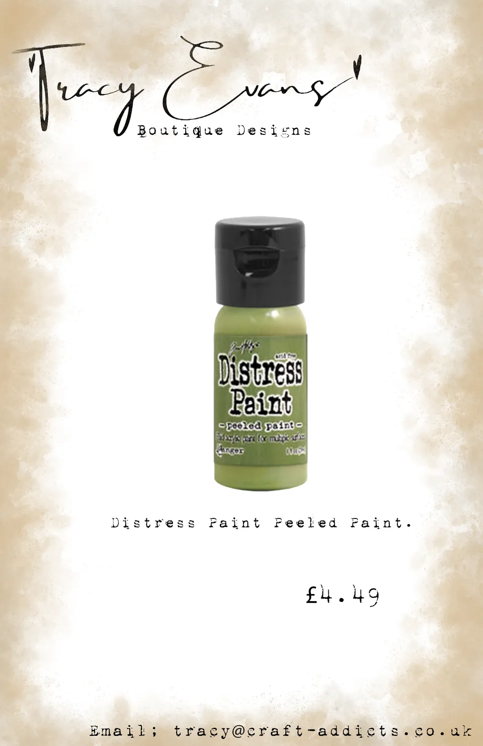 Tracy Evans DI127 Peeled Paint distress paint grønn