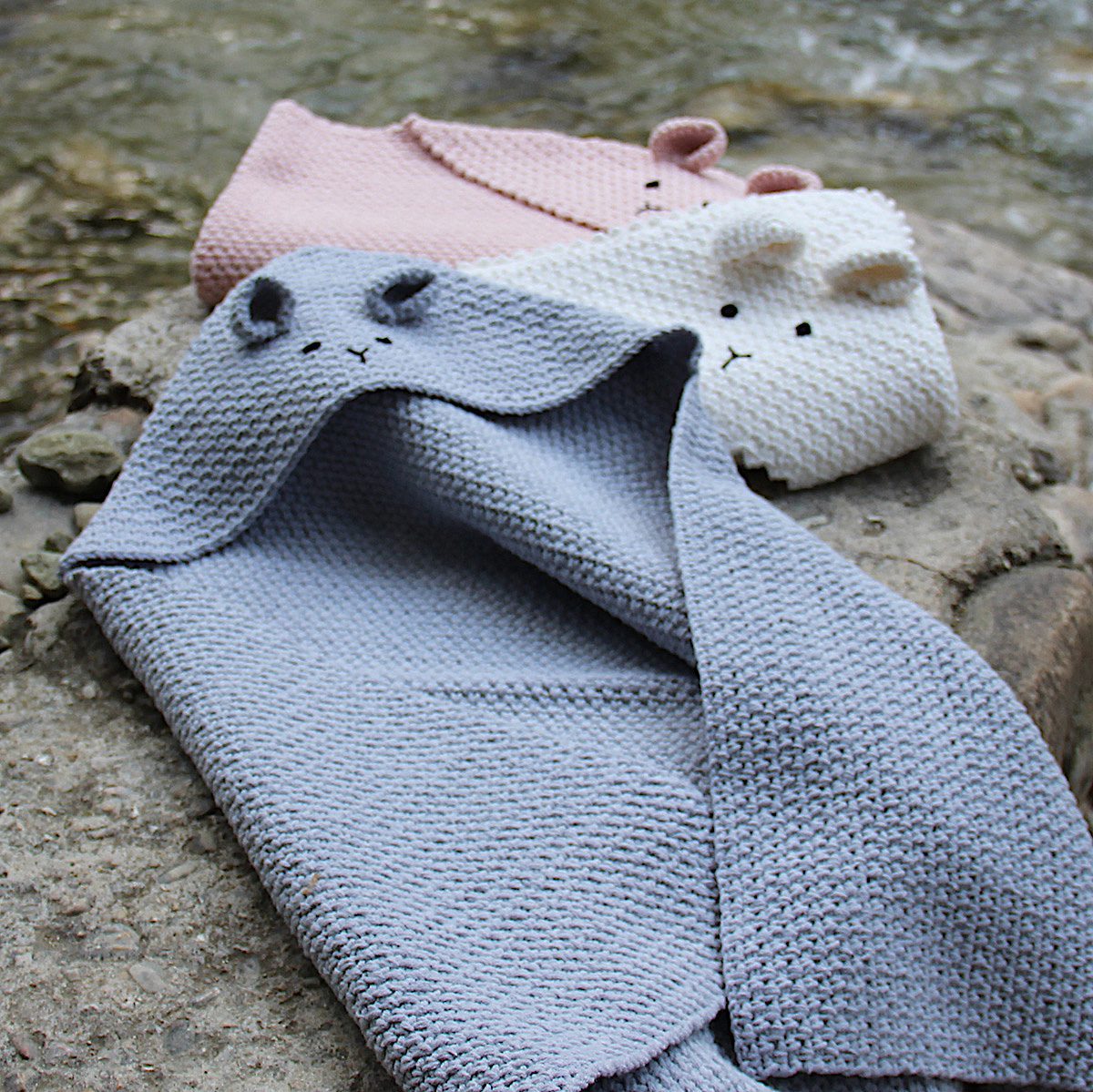 Go Handmade Teddy Couverture hekleoppskrift 72x72 cm teppe