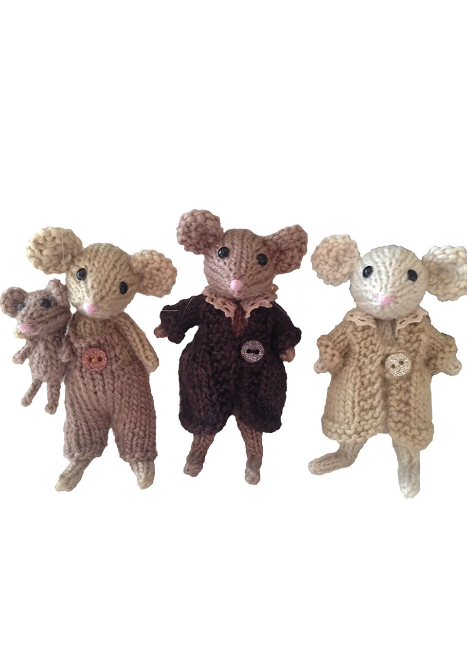 Go Handmade Mice Sisters strikkemus 10 cm