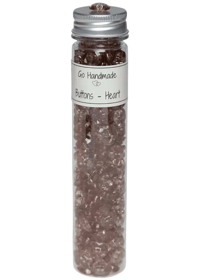 Go Handmade Heart knapper 15 mm 240 stk